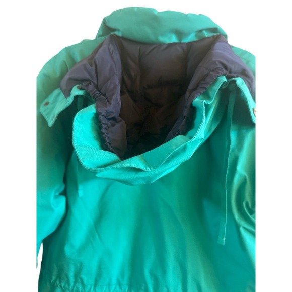 Eddie Bauer Turquoise GoreTex Woman's Medium Hooded Jacket Pockets Padded Lining - Picture 6 of 12